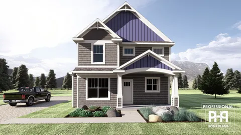 The Chestnut house plan, exterior view 1